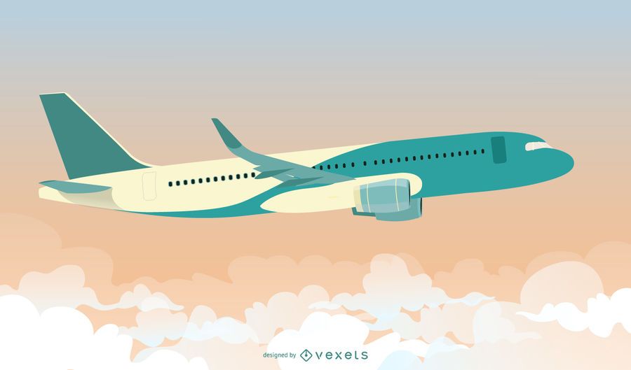 Material de vectores de avión civil Material de vectores de avión civil
