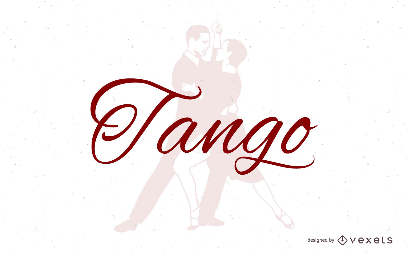 Tango dancing couple logo template