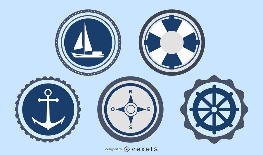 Ocean And Sea Labels Stamp Vector Set Ocean And Sea Labels Stamp Vector Set