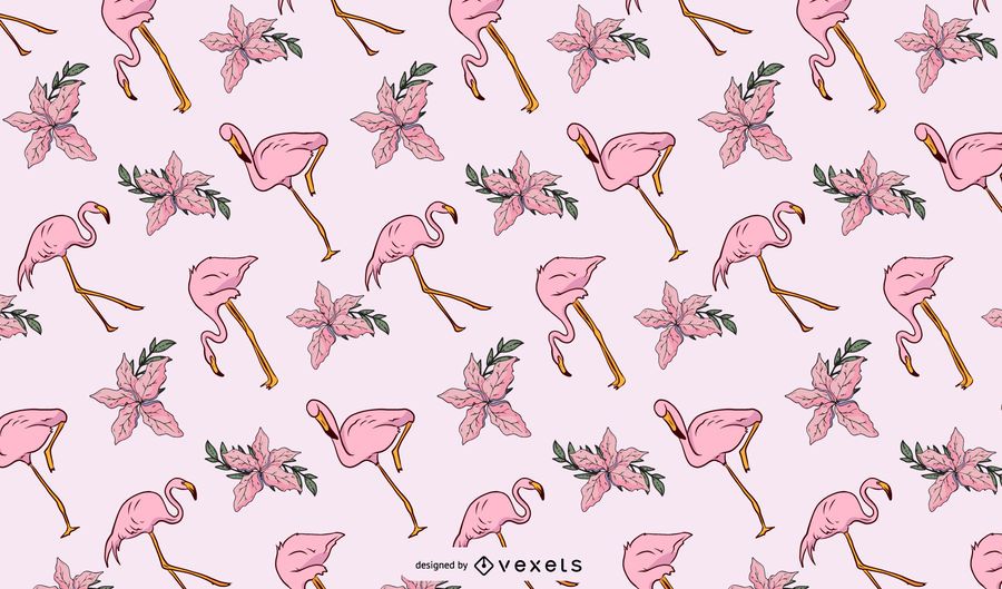 Flamingo illustration pattern Flamingo illustration pattern