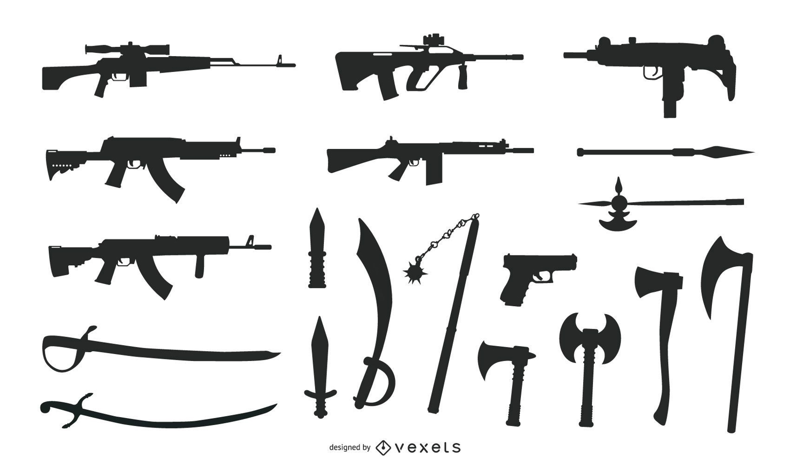 Gráficos vetoriais de armas grátis