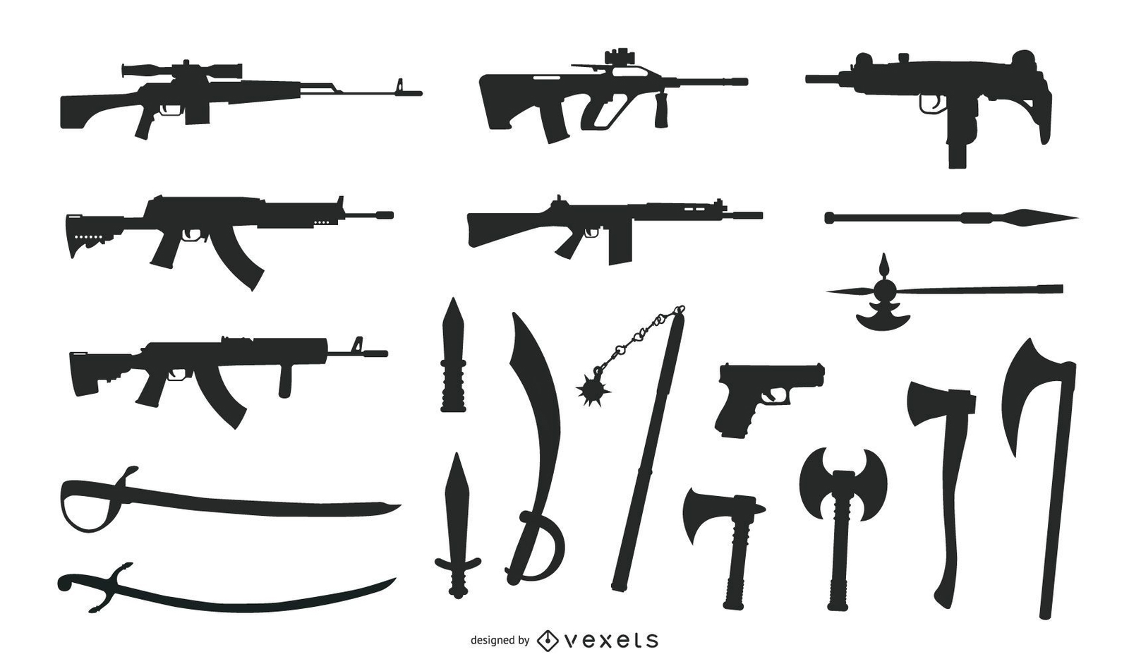 Gráficos vectoriales gratuitos sobre armas