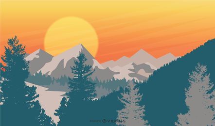 Berg Sonnenuntergang