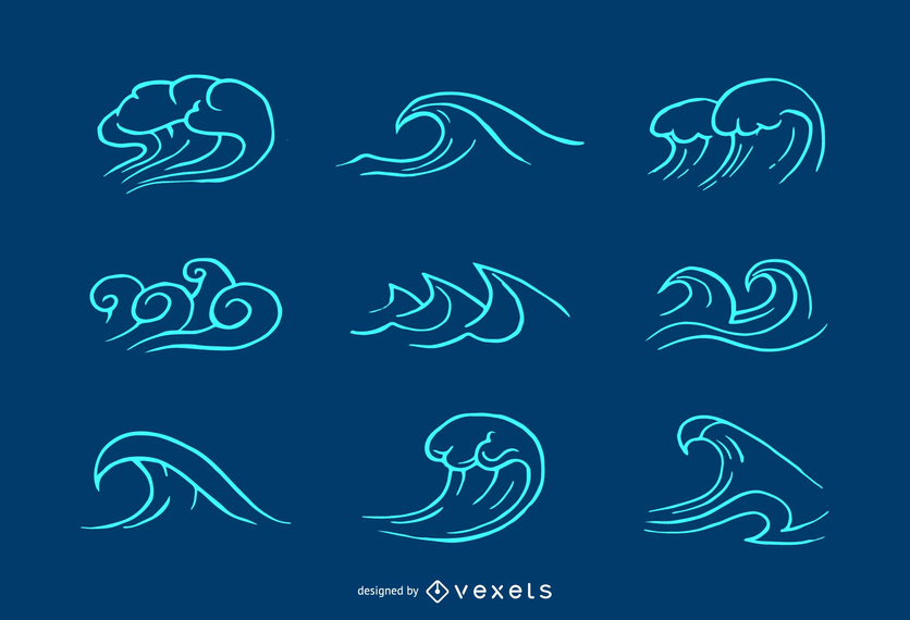 Gráfico vetorial de ondas 3 Gráfico vetorial de ondas 3