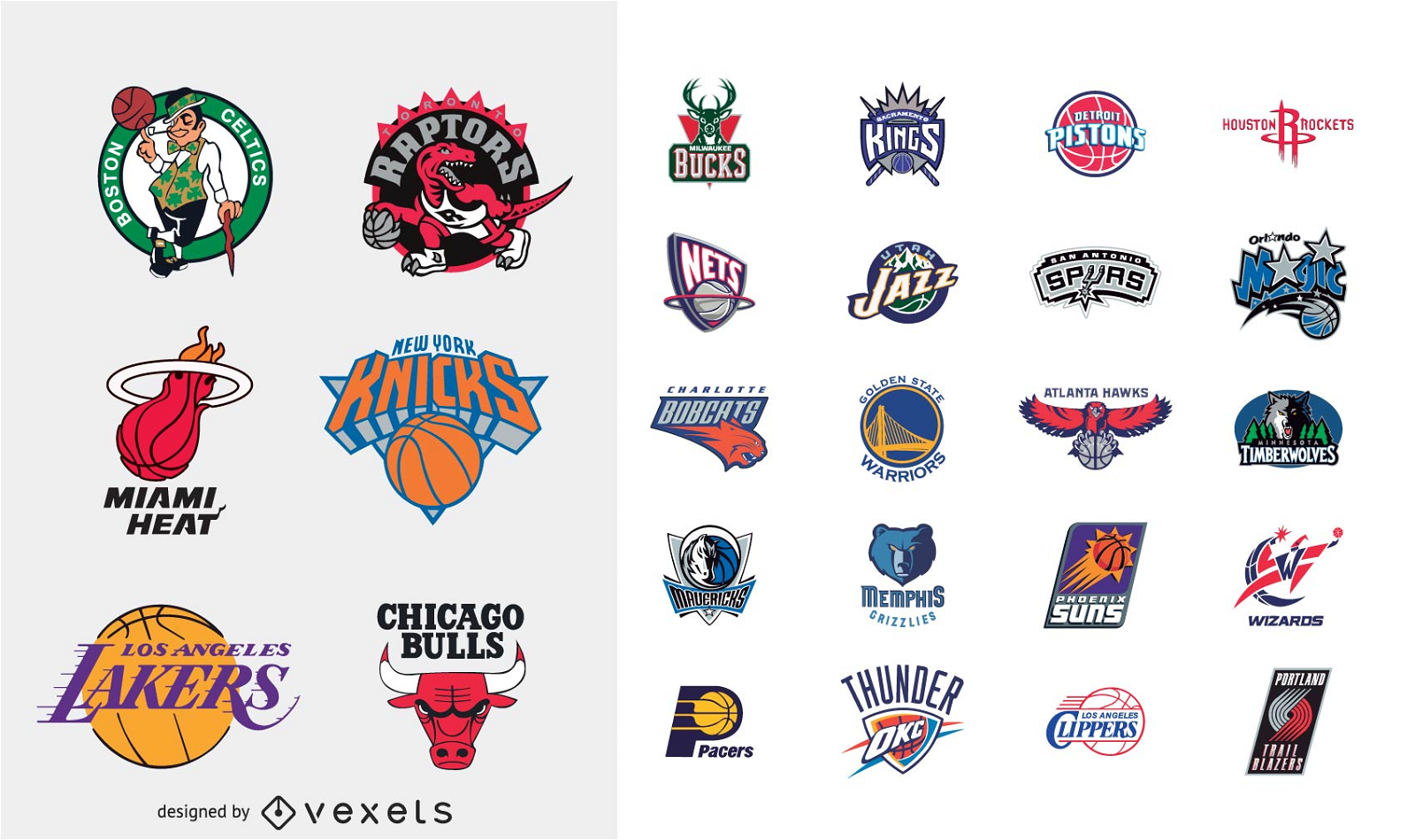 Logotipos vetoriais da equipe de basquete da Nba