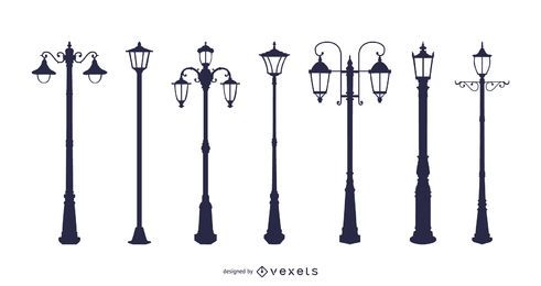 Lámparas de calle estilo europeo Lámpara Vector de lámpara Lámparas de calle estilo europeo Lámpara Vector de lámpara