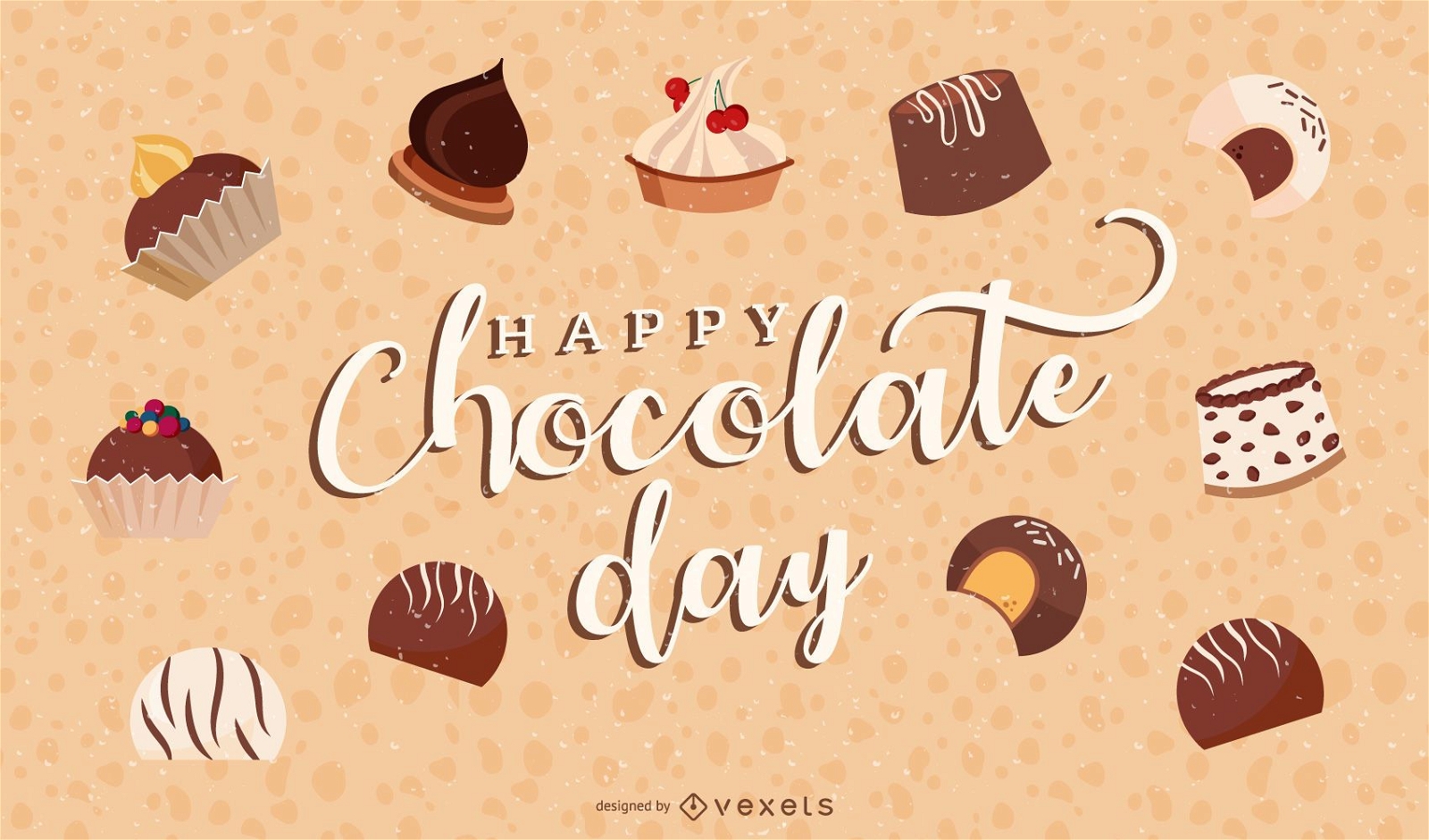 happy chocolate day illustration design
