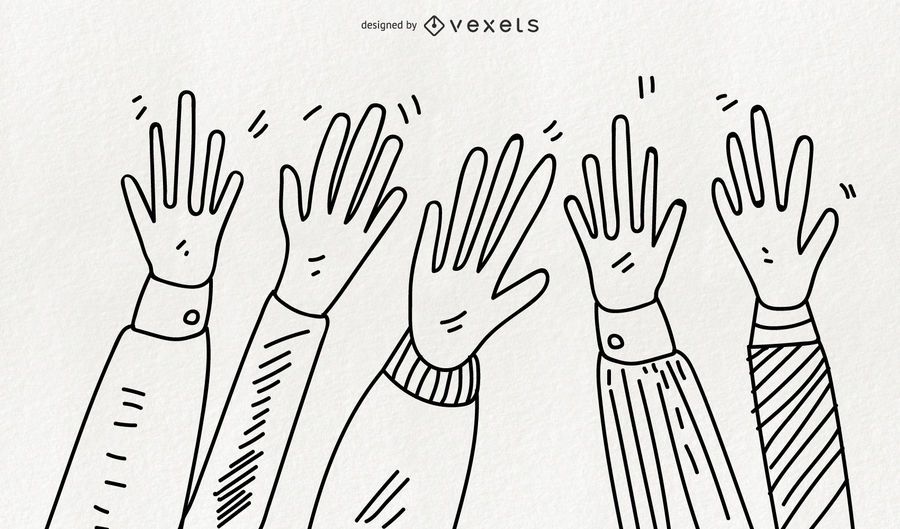 Hand-drawn hands illustrations Hand-drawn hands illustrations