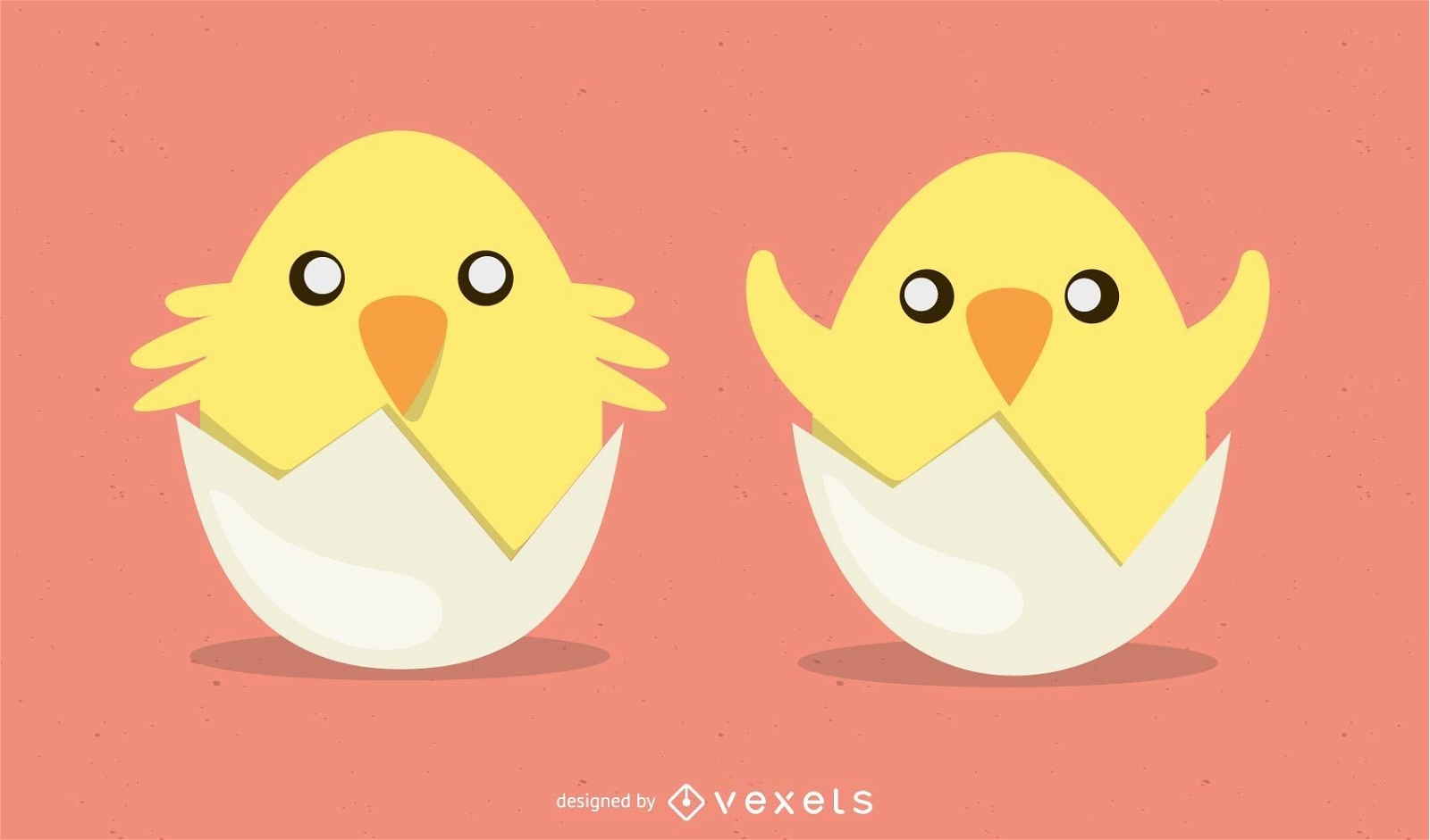 Cute Chicks in eggs set
