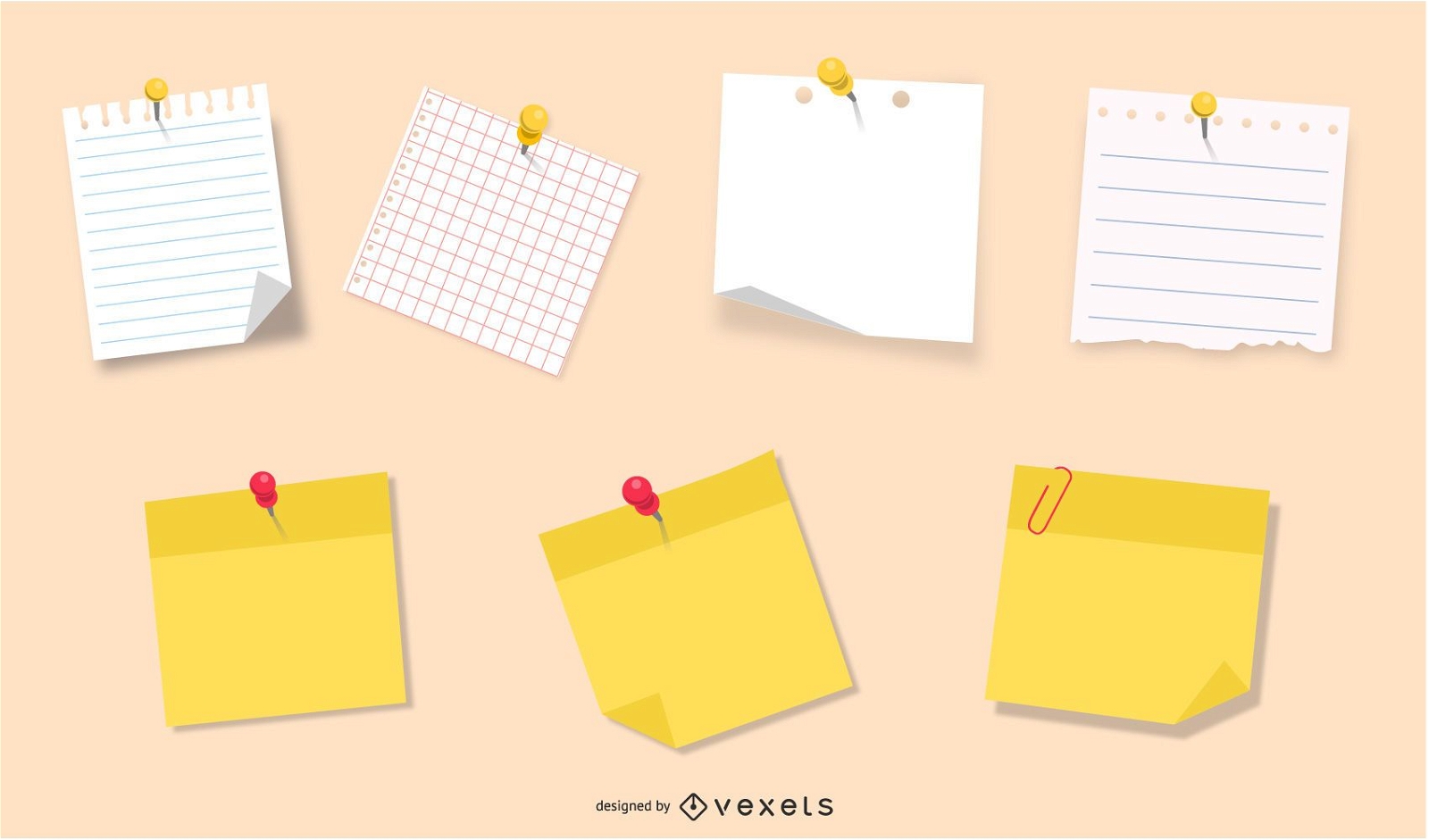 Sticky Notes And Scrap Paper Vector