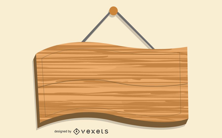 Wooden Hanging Board Template Vector Download