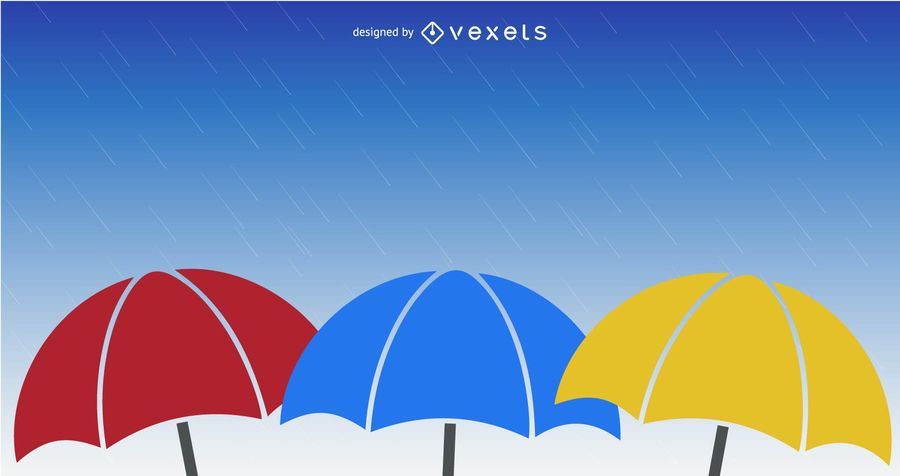 Regenschirme im Regen-Vektor Regenschirme im Regen-Vektor