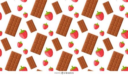 Sweet Strawberry and Chocolate Pattern