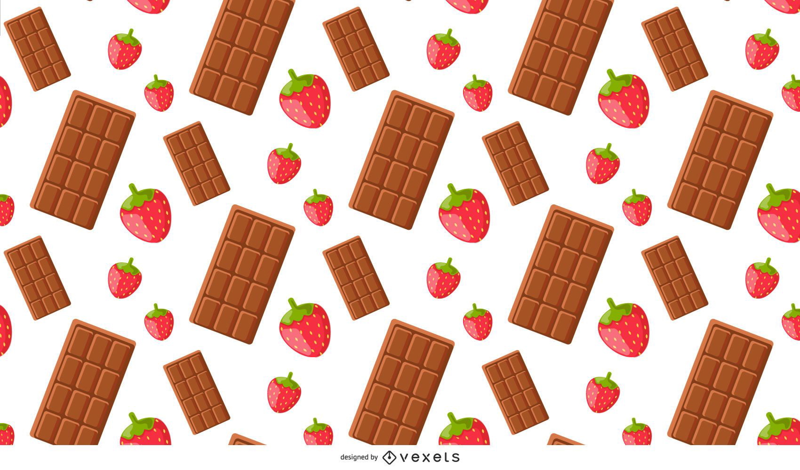 Süßes Erdbeer- und Schokoladenmuster
