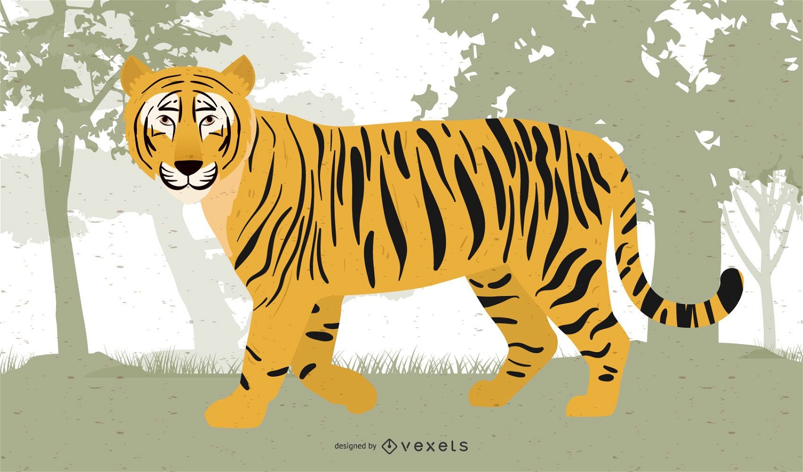 Vector de imagen de tigre 05