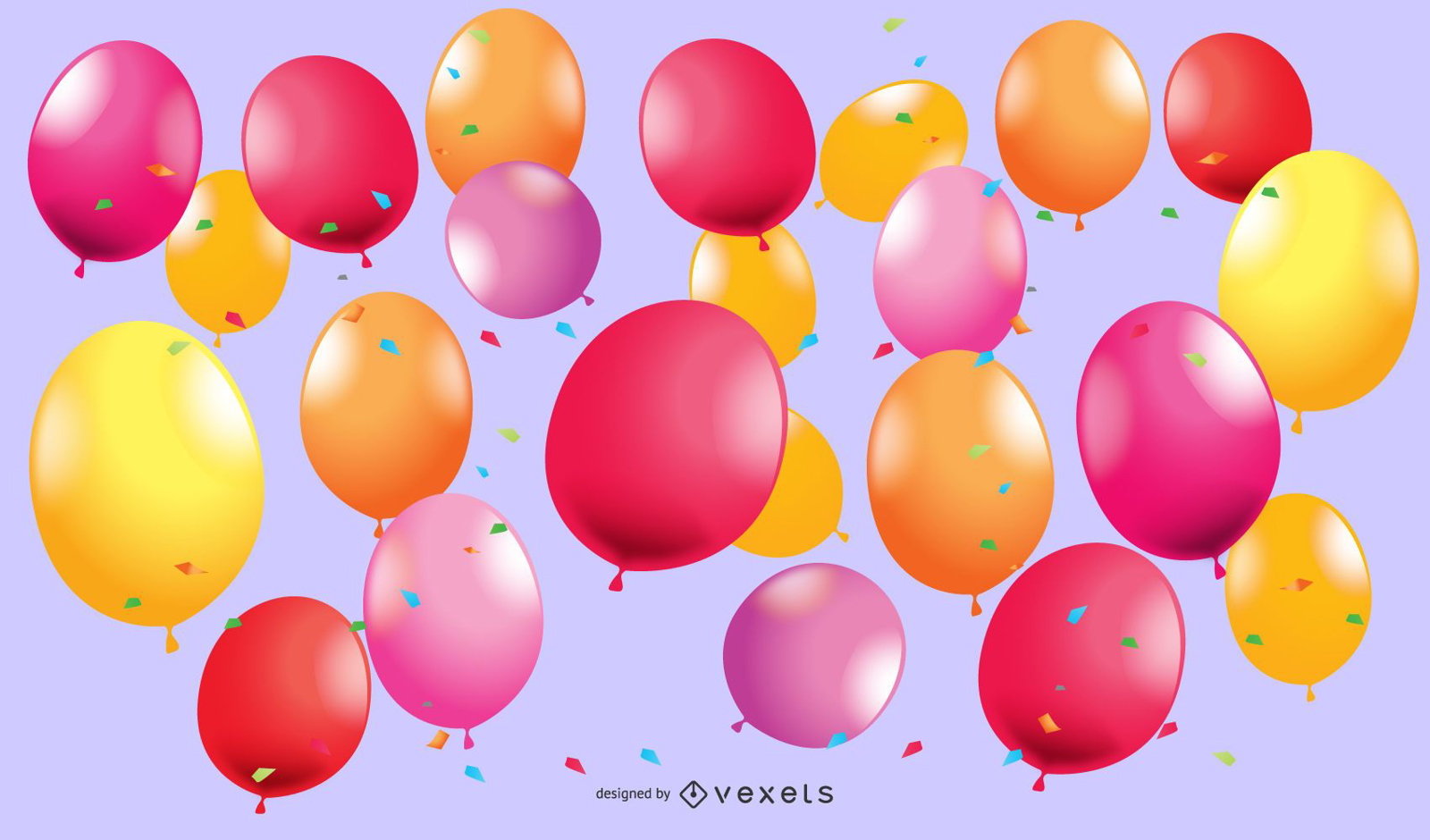 Globos maravillosamente coloreados 02 Vector