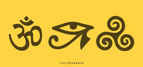 Paquete de diseño de símbolo esotérico