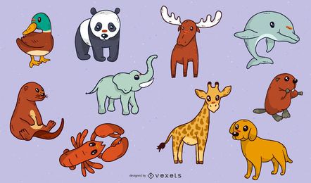 Variety Of Animals Vector Variety Of Animals Vector
