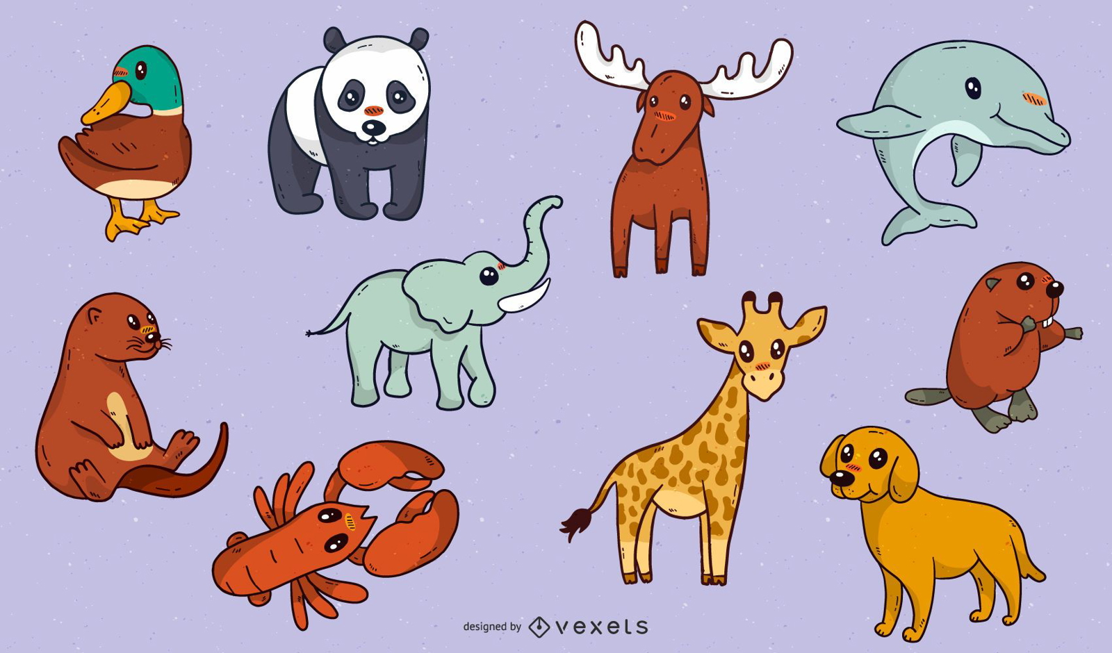 Vector de variedad de animales