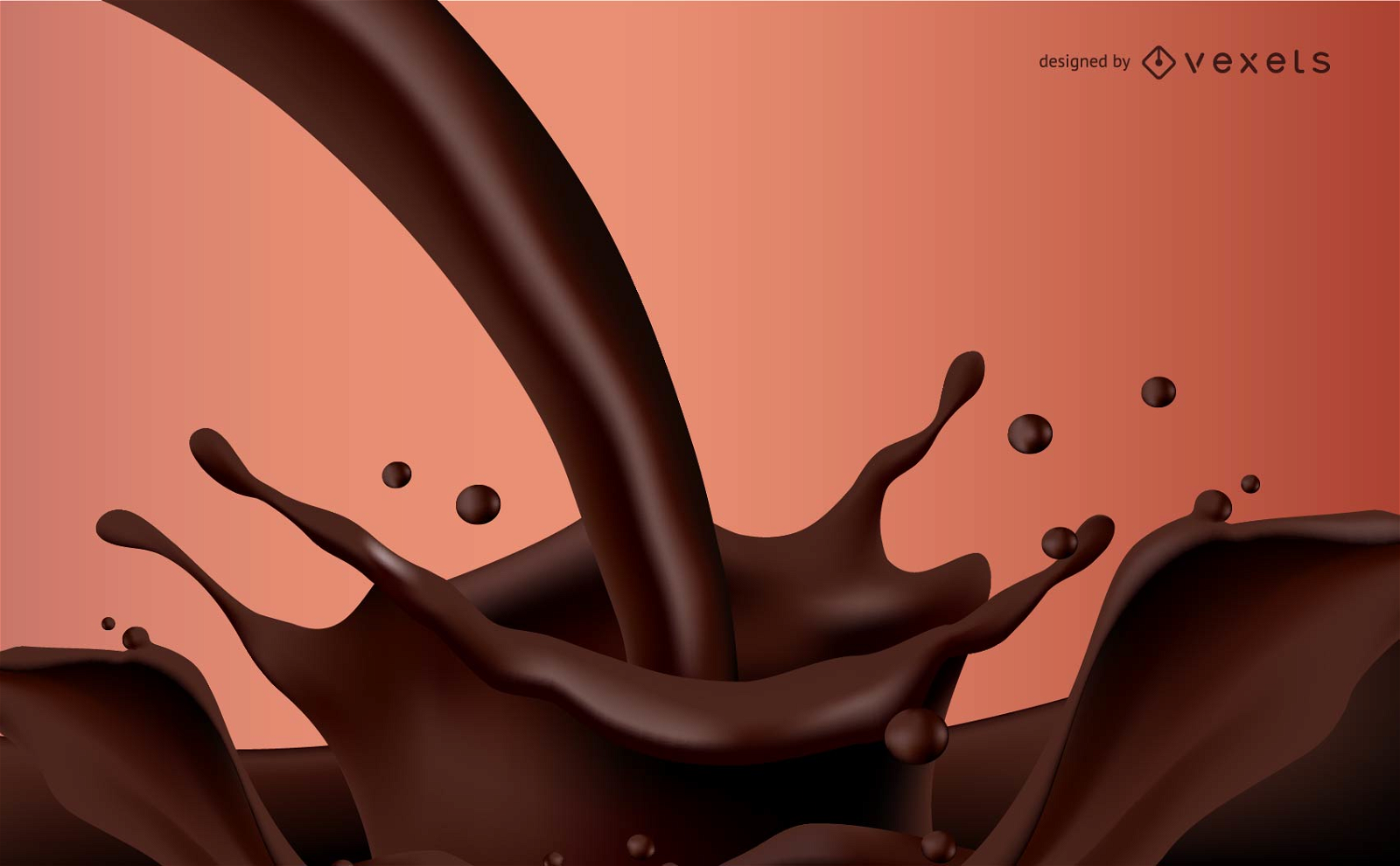Шоколадный всплеск вектор
