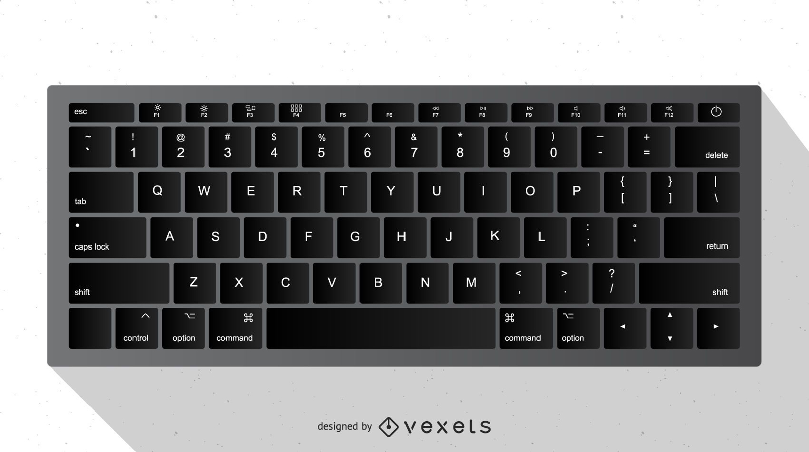 Black keyboard illustration design