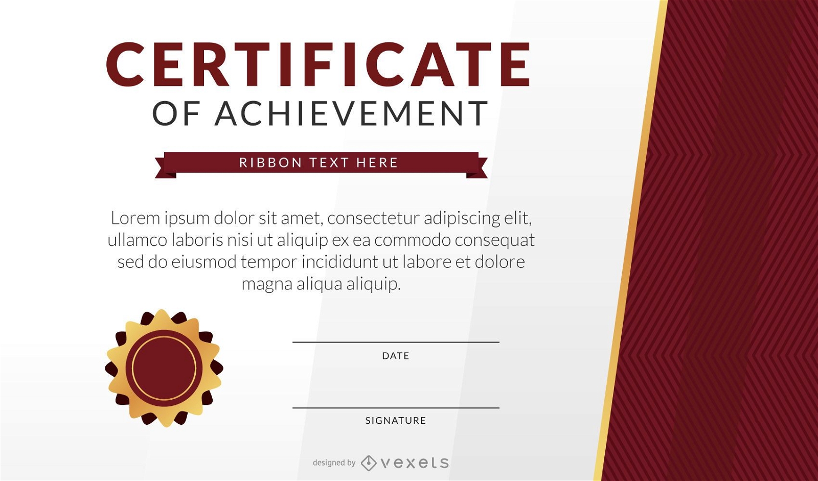 Gorgeous Diploma Certificate Template 02 Vector