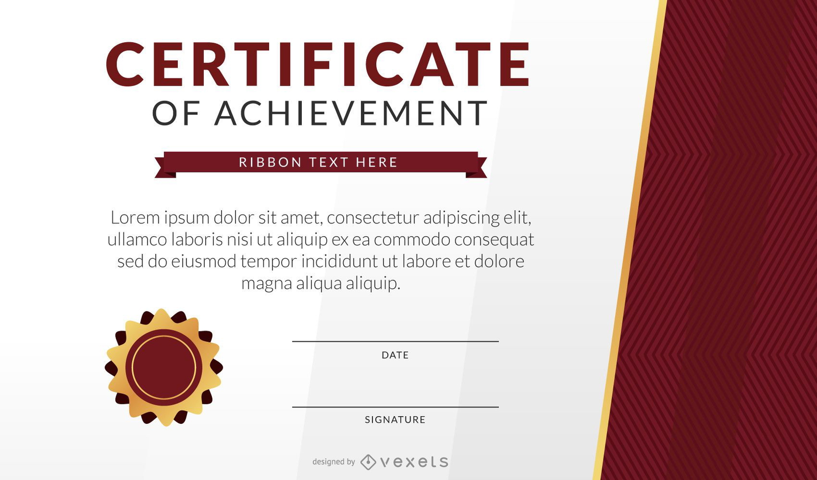 certificate template vector