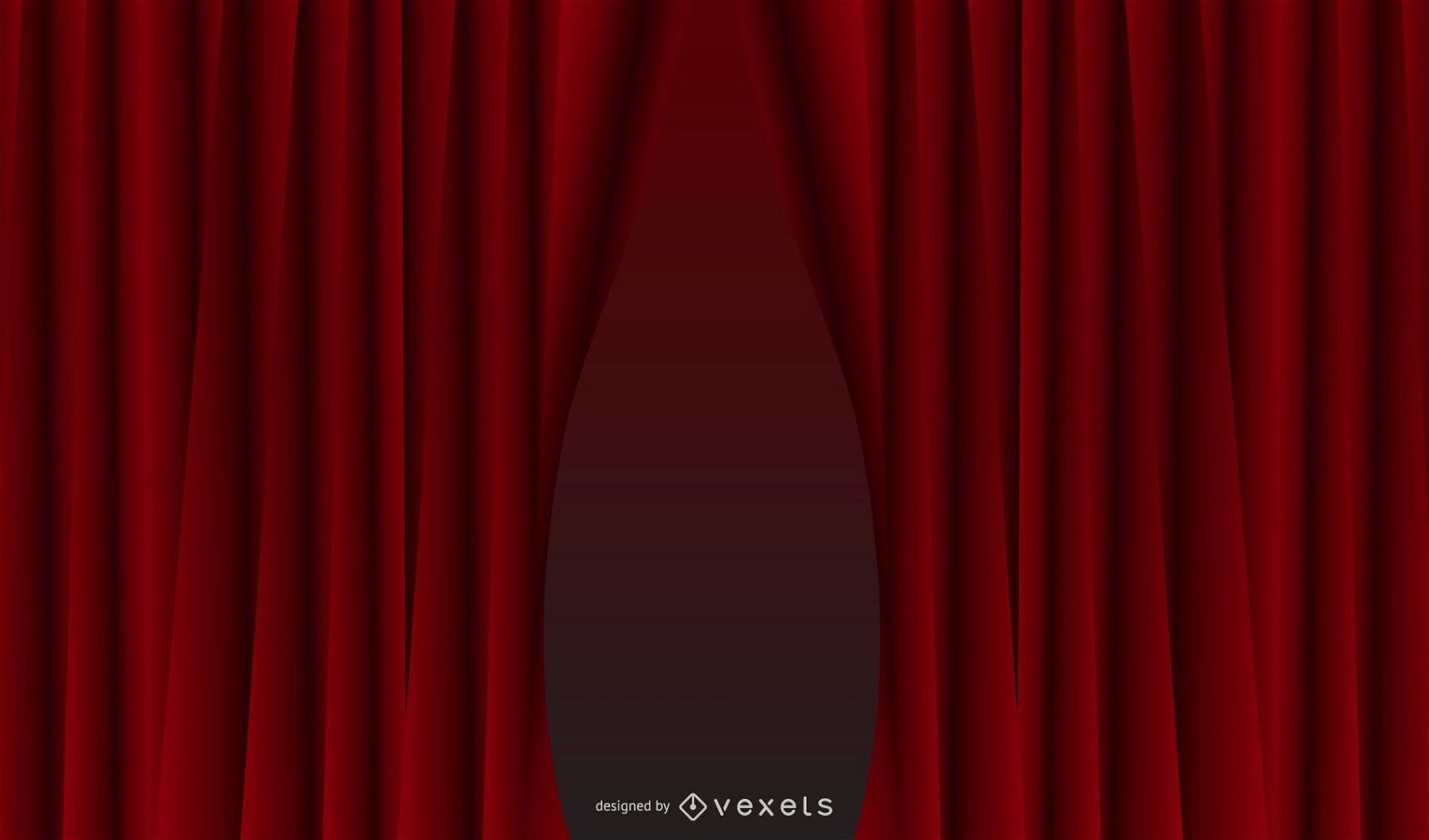 Vector de cortina roja