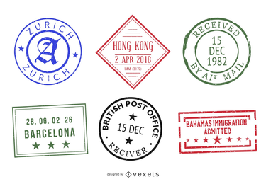 Passport Stamp Seal Set Passport Stamp Seal Set