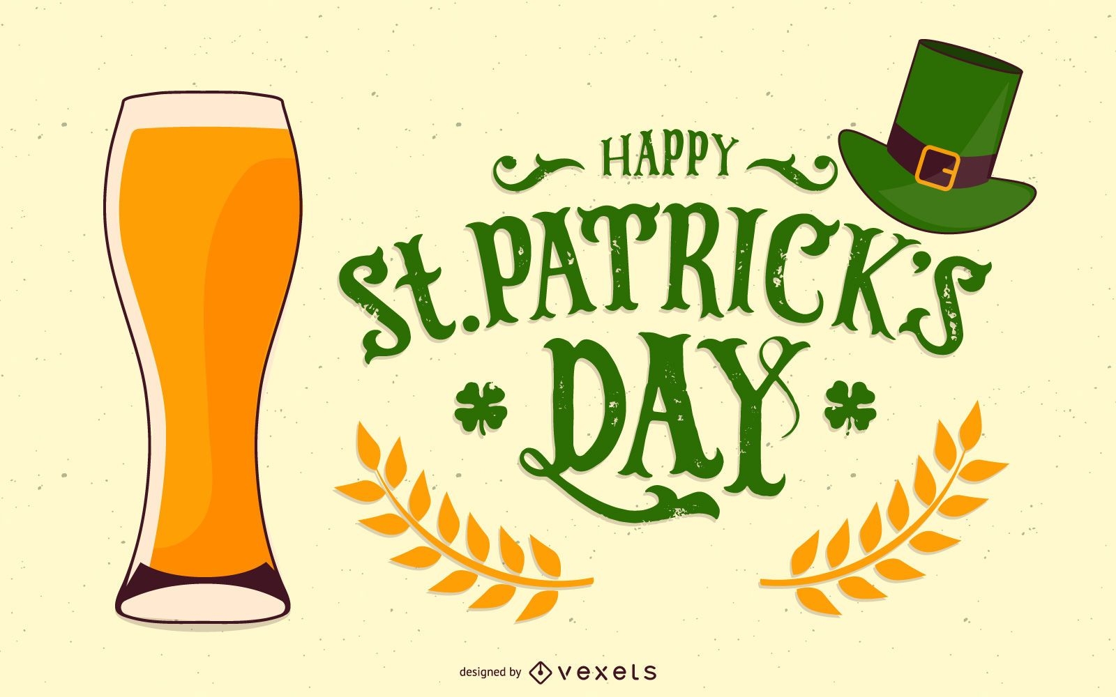St Patrick&#39;s Day Vector Beer Glass 2