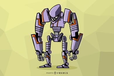 Robotertransformator-Illustrationsdesign