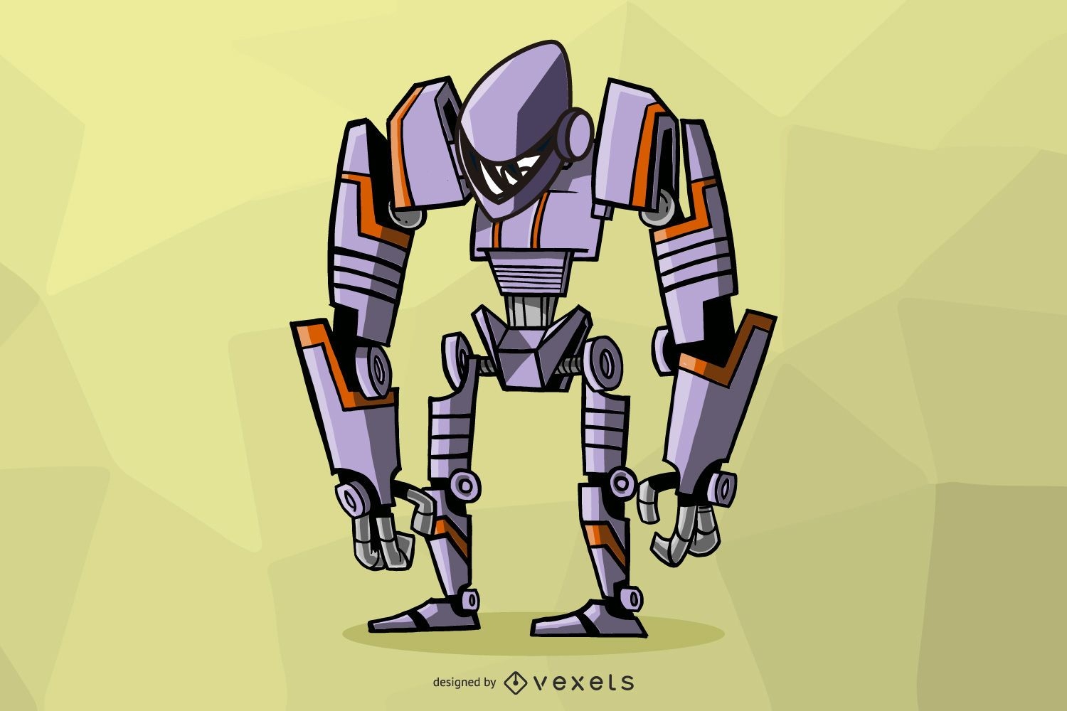 Robot transformer illustration design