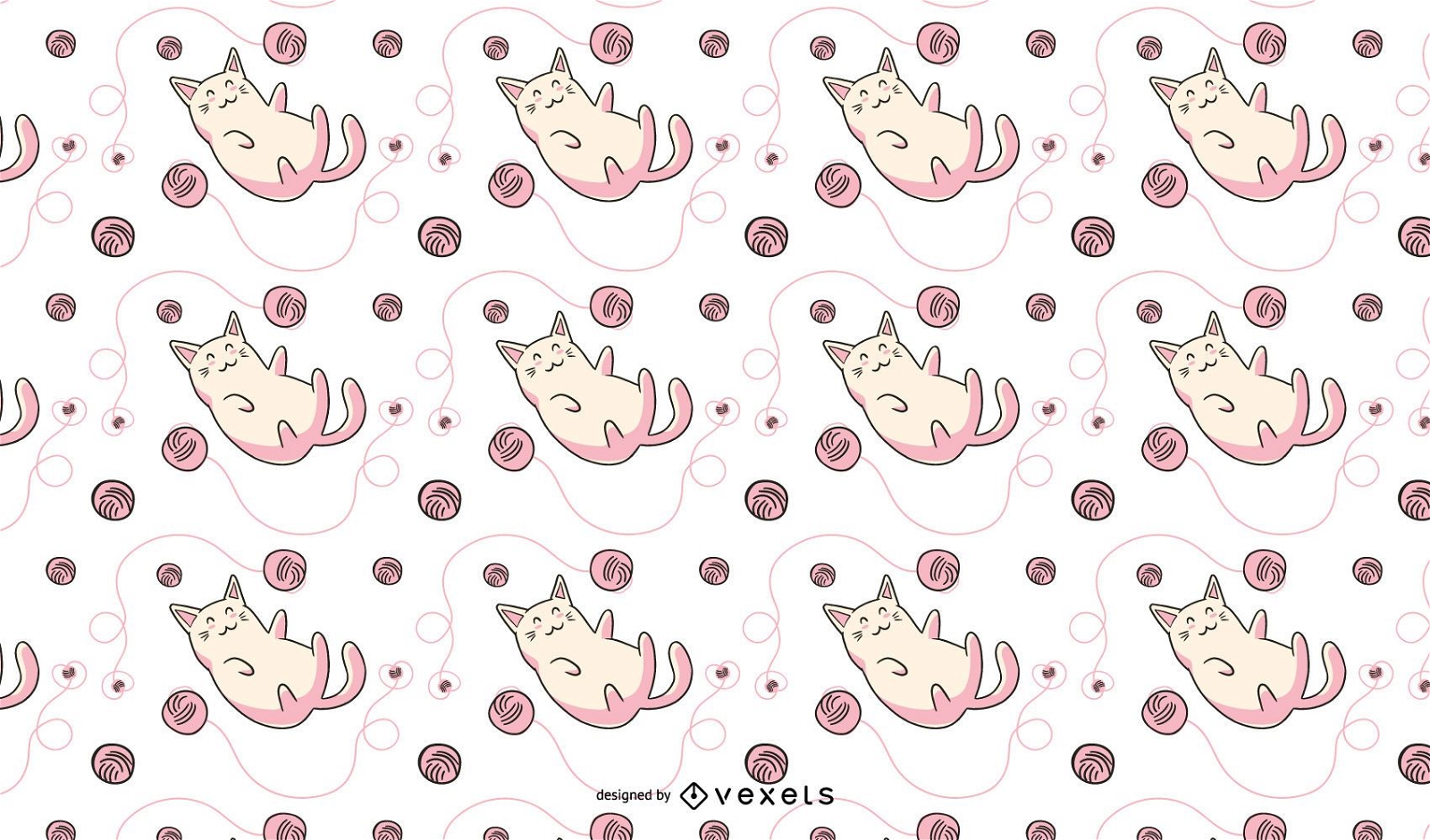 Cats pattern and card design