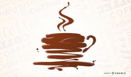 Coffee cup droplet design