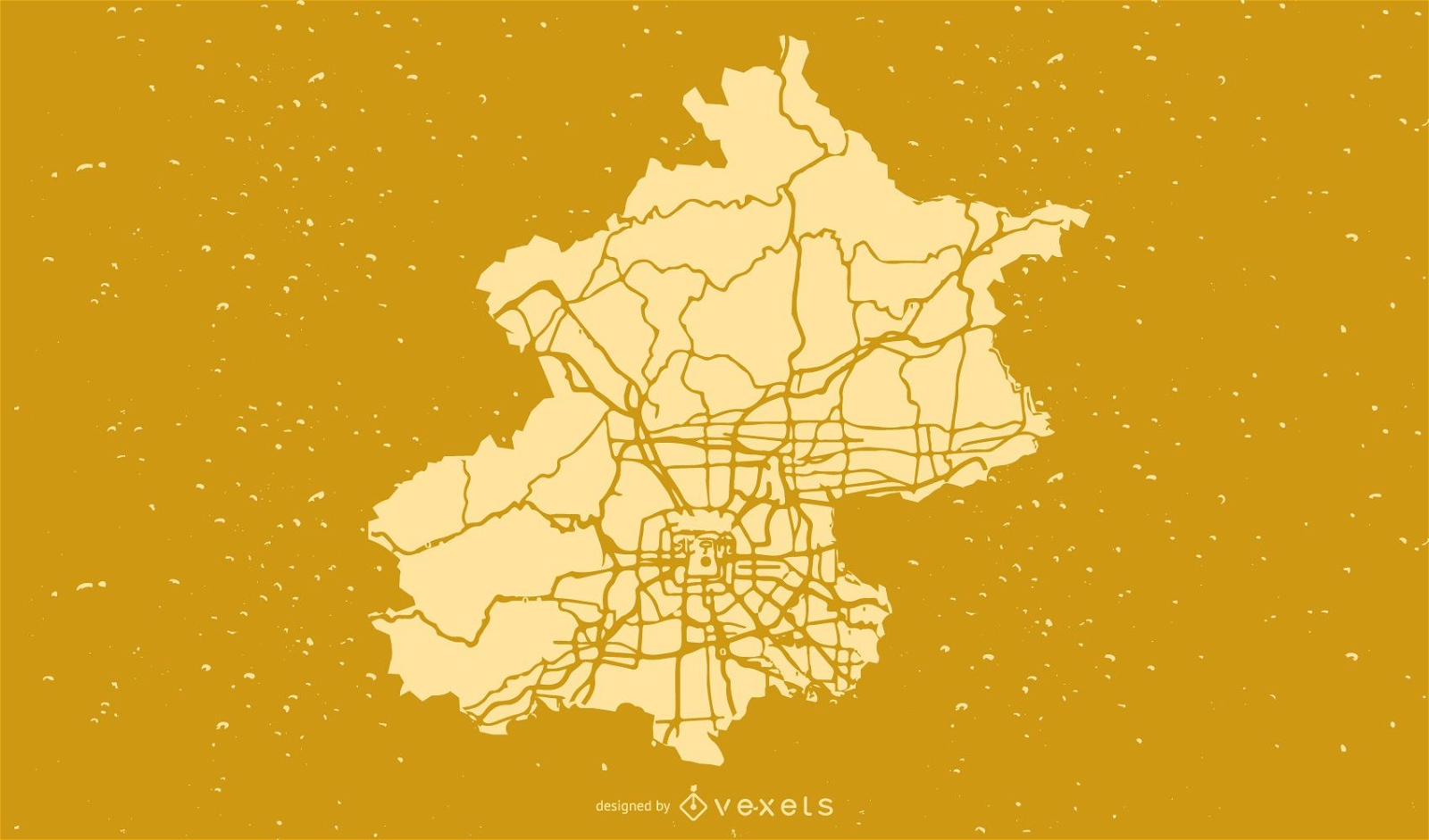 Beijing City Map Vector