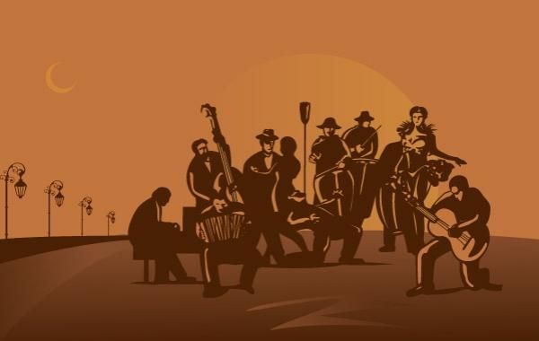Tango-Orchester-Vektor Tango-Orchester-Vektor