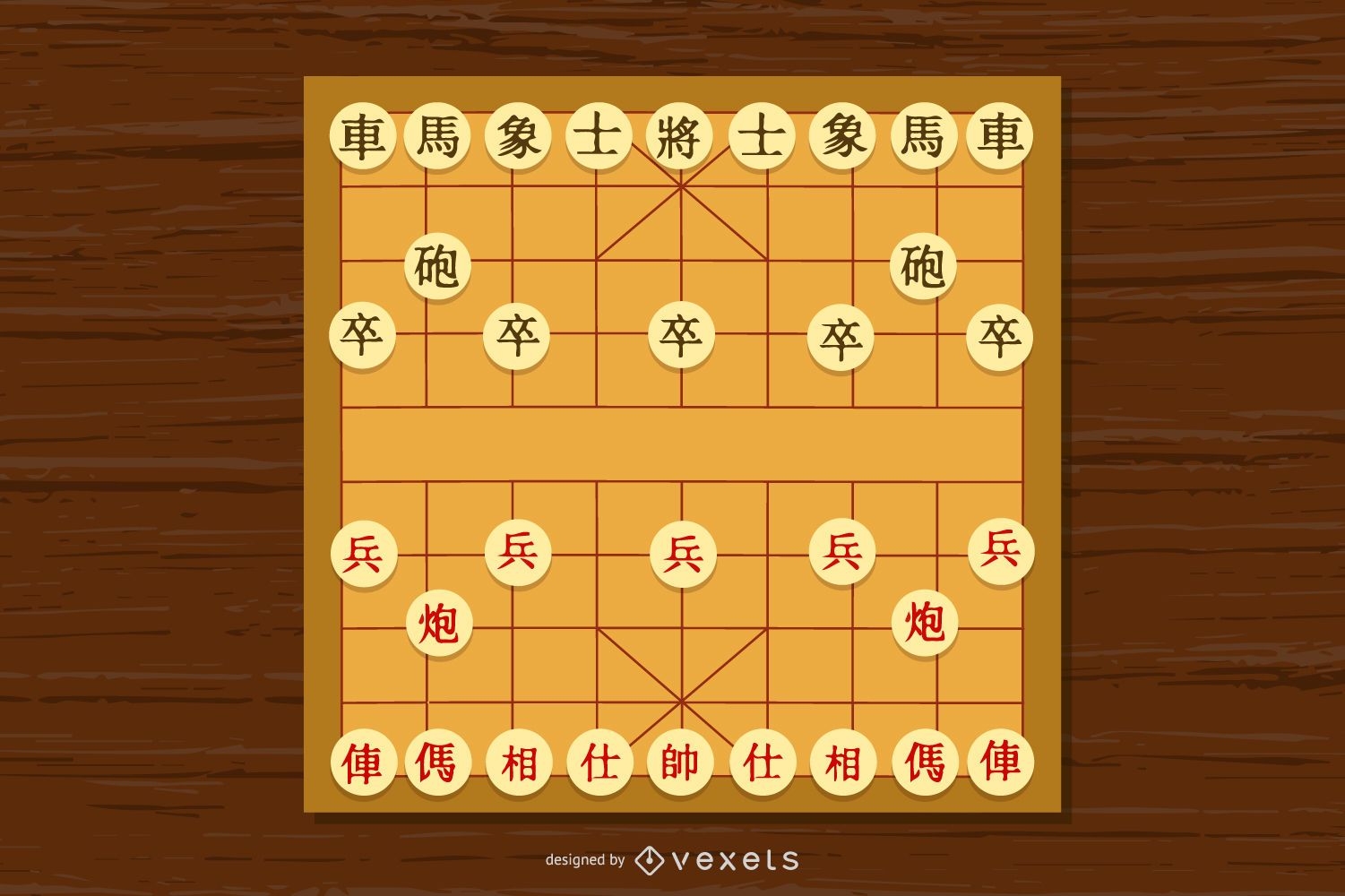 Vector de ajedrez chino