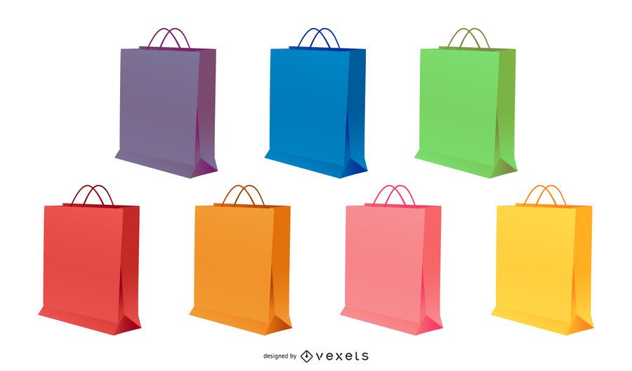 Colored Paper Bags Vector download