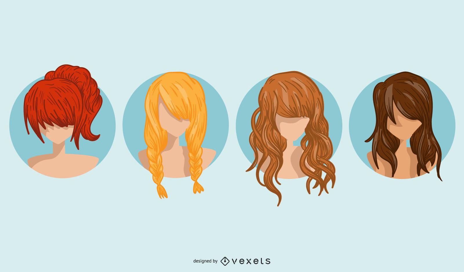 Vetor de ilustrador de cabelo