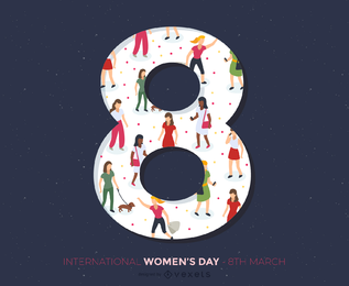 38 Mulheres Dia Tema 01 Vector
