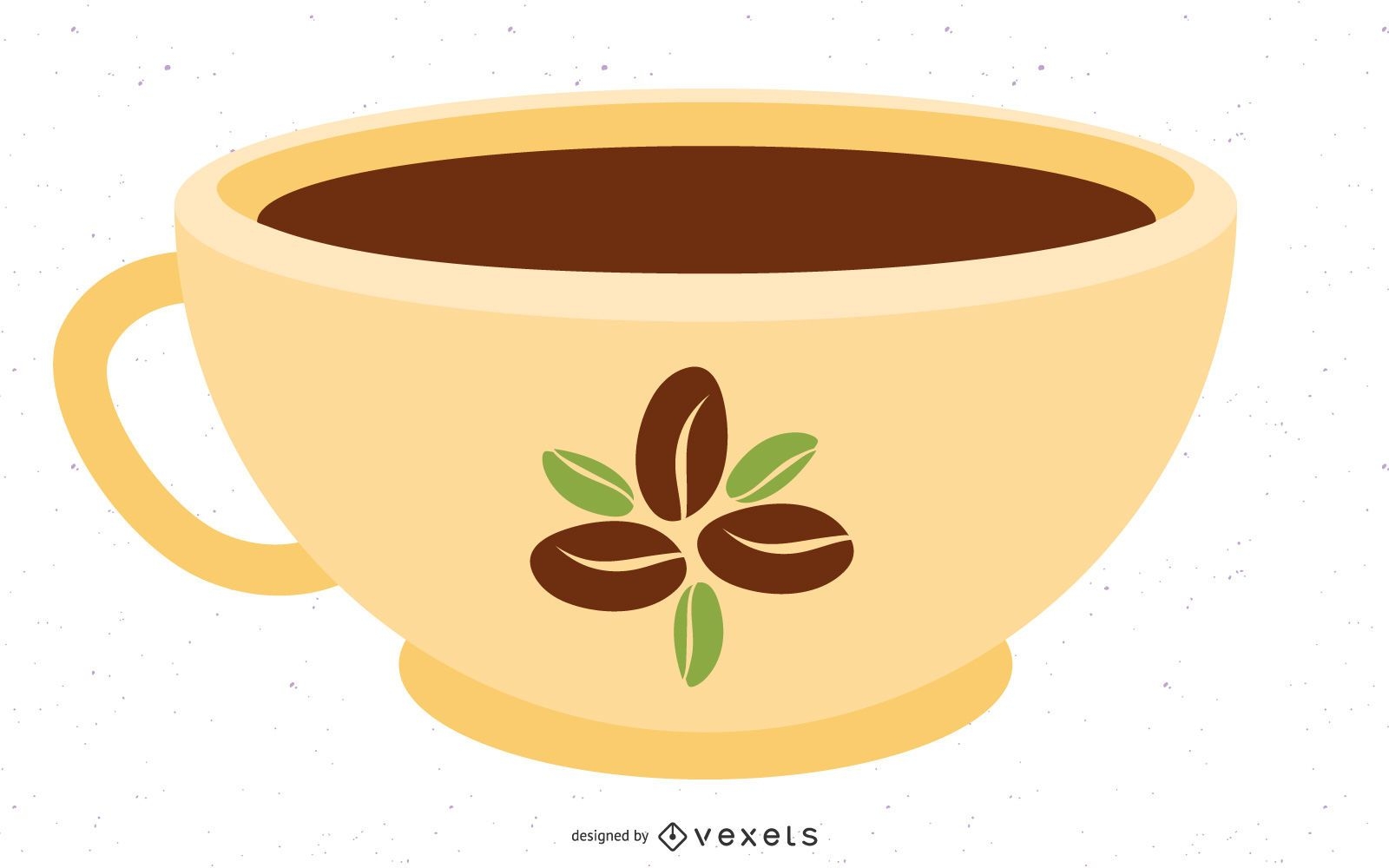 Vector de taza de grano de café