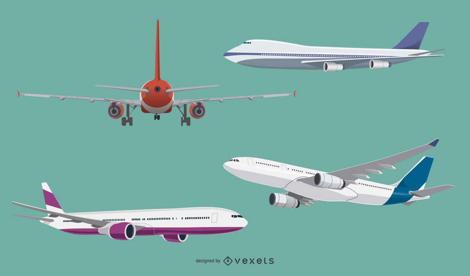 Conjunto de diseño plano de aviones