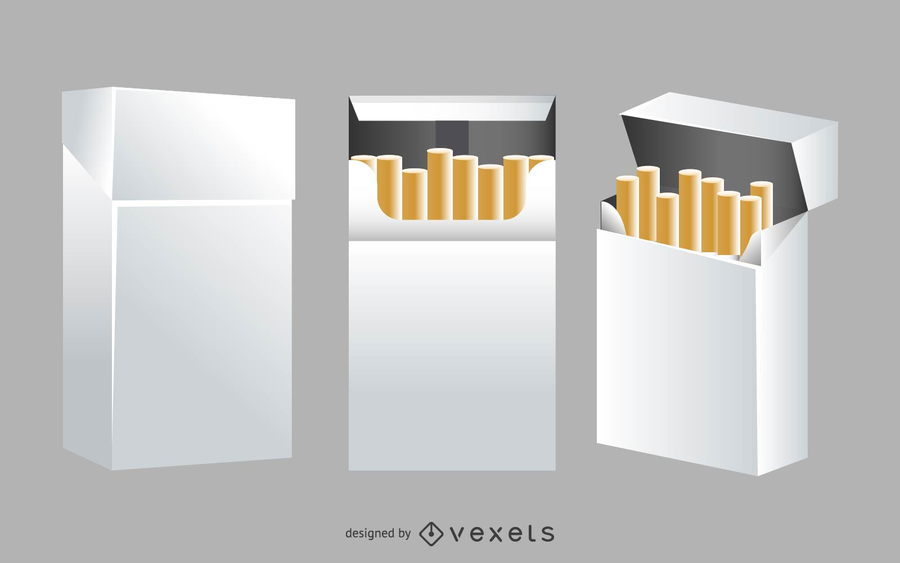 Maqueta de caja de cigarrillos Maqueta de caja de cigarrillos