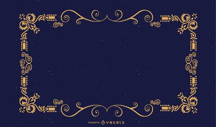 ornamental golden frame illustration