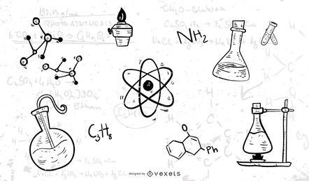 Vetor de símbolo de fórmula química