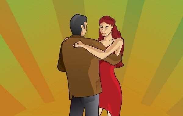 Tango couple dancing
