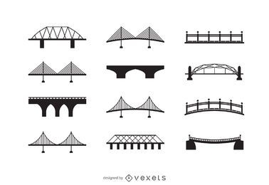 Conjunto de ícones de ponte