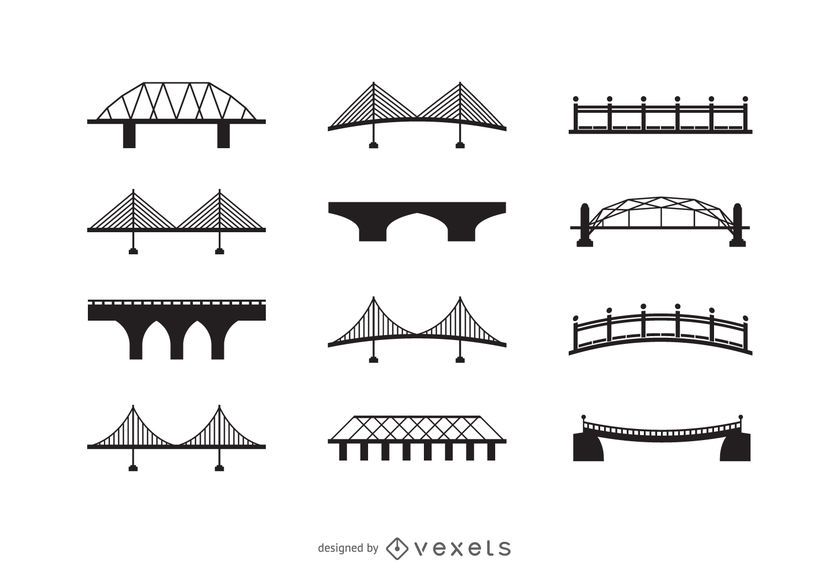 Bridge icon set Bridge icon set