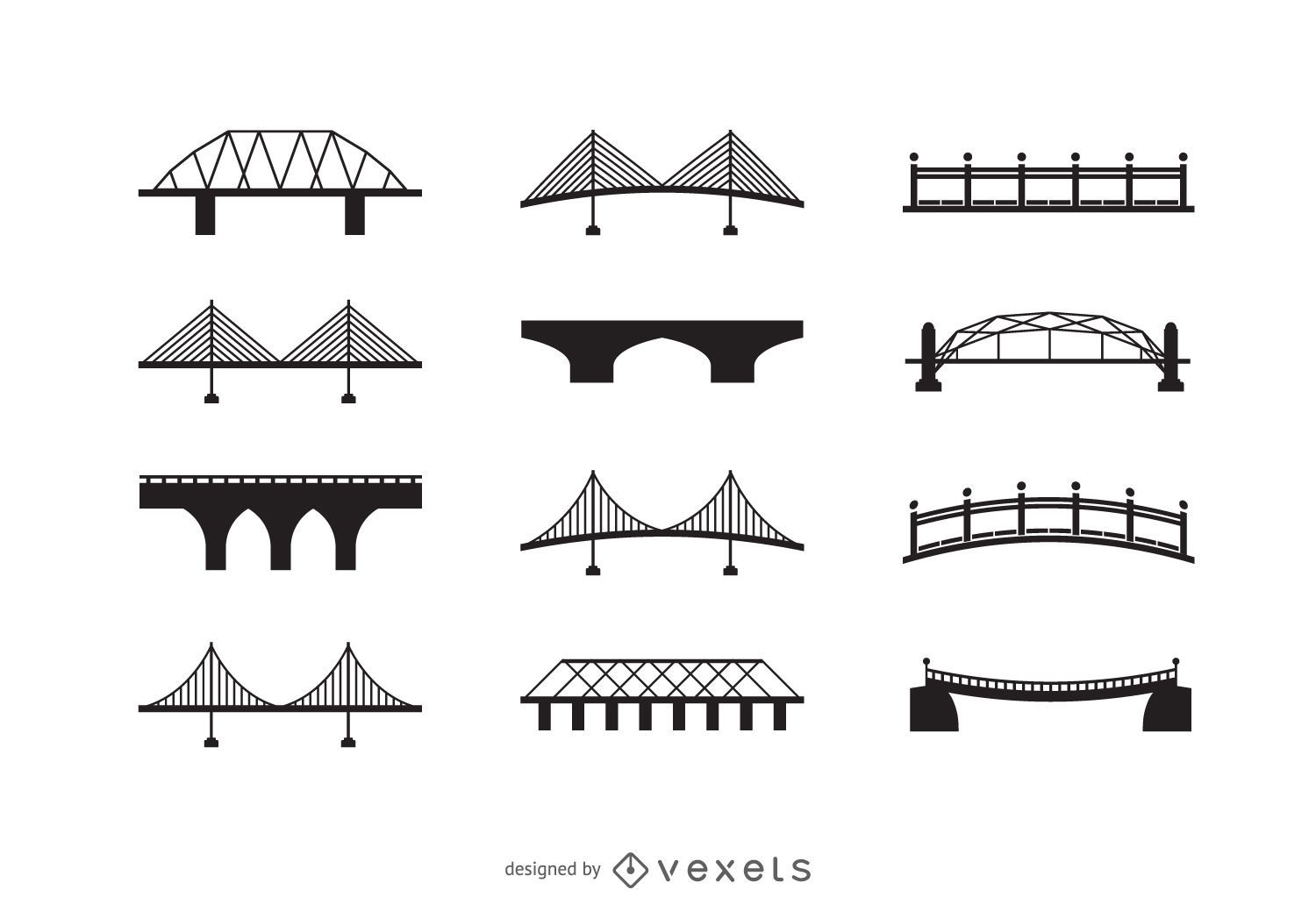 Download Bridge icon set - Vector download