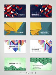 Paquete de tarjetas de visita geométricas